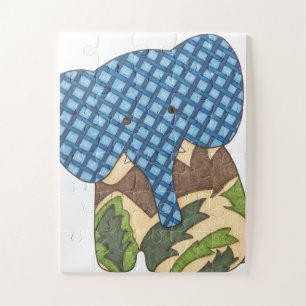 Einzigartiges Kunstpuzzle - Elefant #1 - Art-Erin  Puzzle