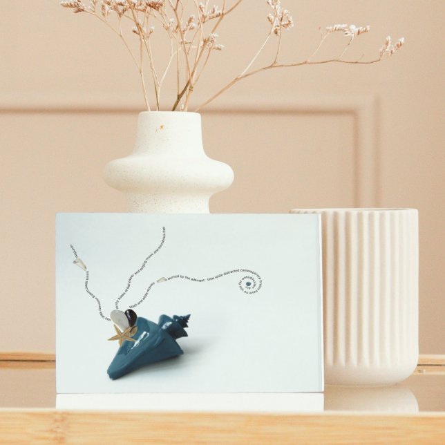 Einzigartiges kurzlebiges Gedicht zeitgenössische  Fotoblock (Von Creator hochgeladen)