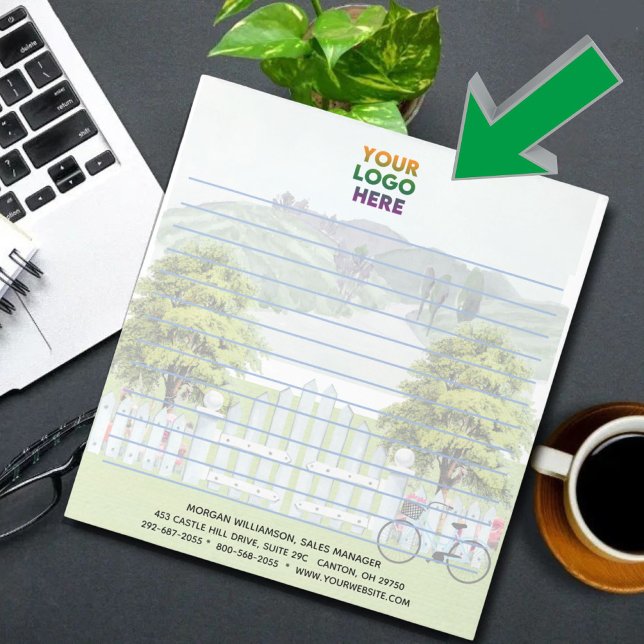 Einzigartiges Länderthema Logo für Unternehmen Notizblock (Von Creator hochgeladen)