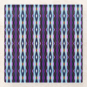 Einzigartiges Lila Muster Glasuntersetzer