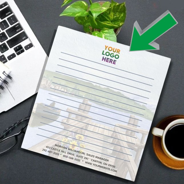 Einzigartiges Logo für Rustikale Seen-Unternehmen Notizblock (Von Creator hochgeladen)