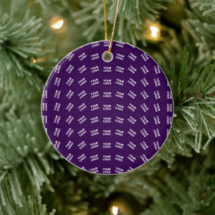 Einzigartiges Logo oder beliebiges hochgeladenes B Keramik Ornament