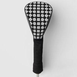 Einzigartiges Logo oder Bildmuster | Schwarz (edit Golf Headcover