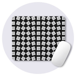 Einzigartiges Logo oder Bildmuster | Schwarz (edit Mousepad
