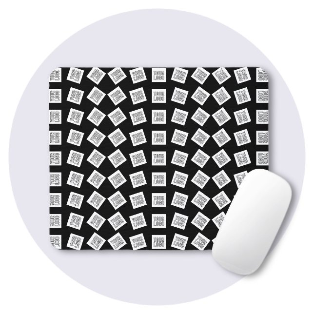 Einzigartiges Logo oder Bildmuster | Schwarz (edit Mousepad (Von Creator hochgeladen)