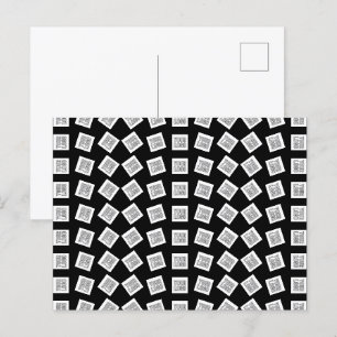 Einzigartiges Logo oder Bildmuster Schwarz (edit Postkarte