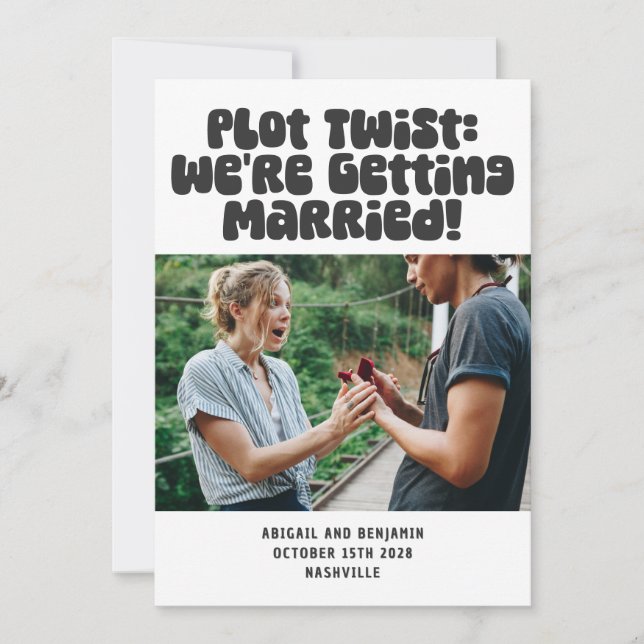 Einzigartiges lustiges Erlebnis Spaß Zitat Fun Fot Save The Date (Vorderseite)