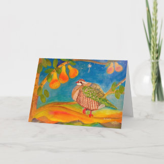 Einzigartiges lustiges Rebhuhn in einem Feiertagskarte