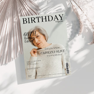 Einzigartiges Magazin über 60. Geburtstagsparty Einladung