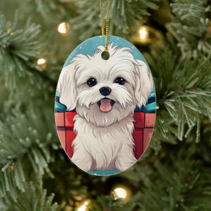 Einzigartiges maltesisches Weihnachten, Geschenk f Keramik Ornament