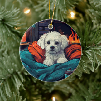 Einzigartiges maltesisches Weihnachtsgeschenk für  Keramik Ornament