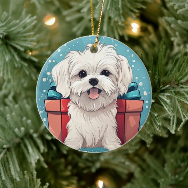 Einzigartiges maltesisches Weihnachtsgeschenk für  Keramik Ornament (Baum)