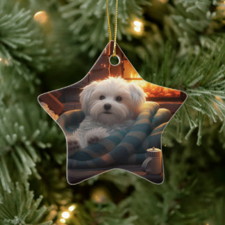 Einzigartiges maltesisches Weihnachtsgeschenk für Keramik Ornament
