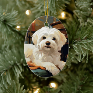 Einzigartiges maltesisches Weihnachtsgeschenk für Keramik Ornament