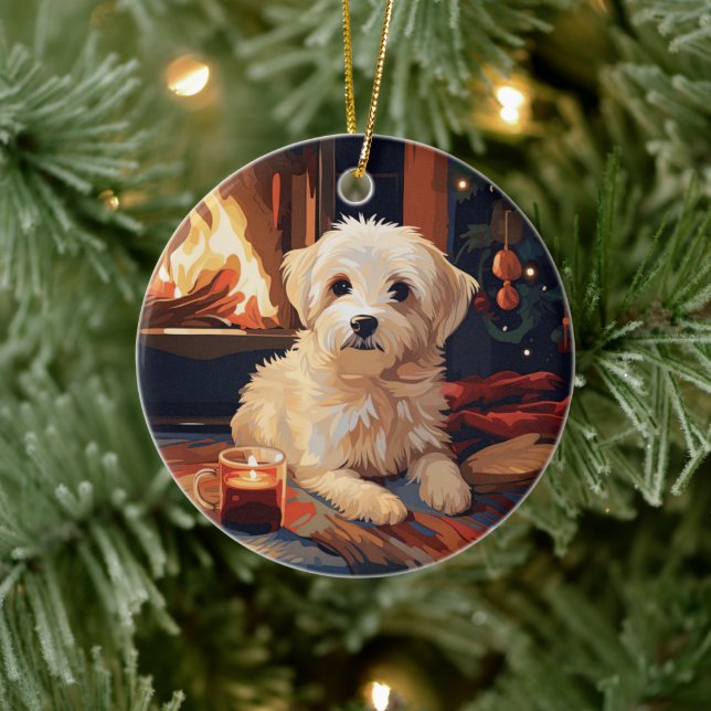 Einzigartiges maltesisches Weihnachtsgeschenk für  Keramik Ornament (Baum)