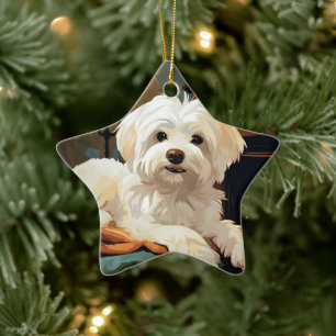 Einzigartiges maltesisches Weihnachtsgeschenk für Keramik Ornament