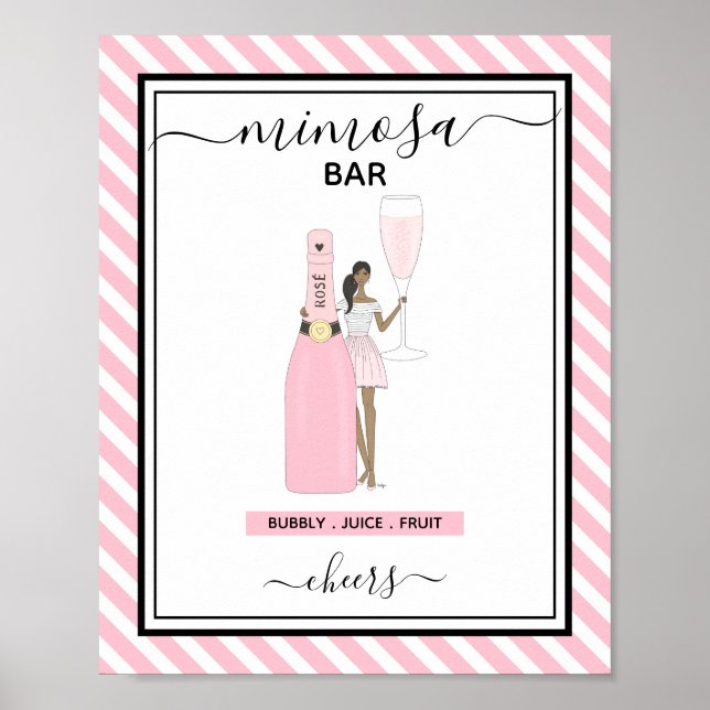 Einzigartiges Mimosa-Bar-Schild Poster (Vorne)