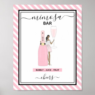 Einzigartiges Mimosa-Bar-Zeichen Poster