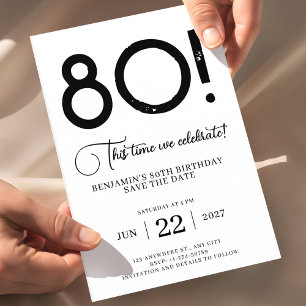 Einzigartiges Minimalistisches "Save The Date" zum Einladung
