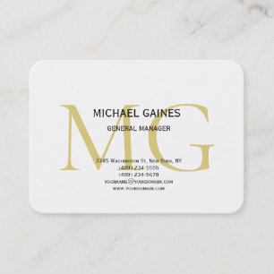 Einzigartiges Minimalistisches Schlichtes Farbmono Visitenkarte