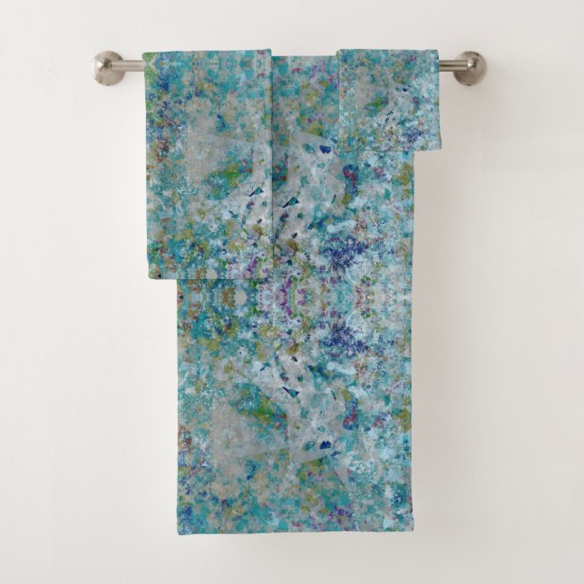 Einzigartiges, modernes Kunstdesign Badhandtuch Set (Insitu)