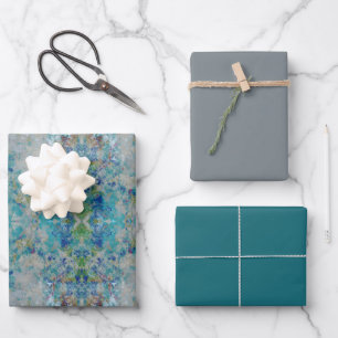 Einzigartiges, modernes Kunstdesign Geschenkpapier Set