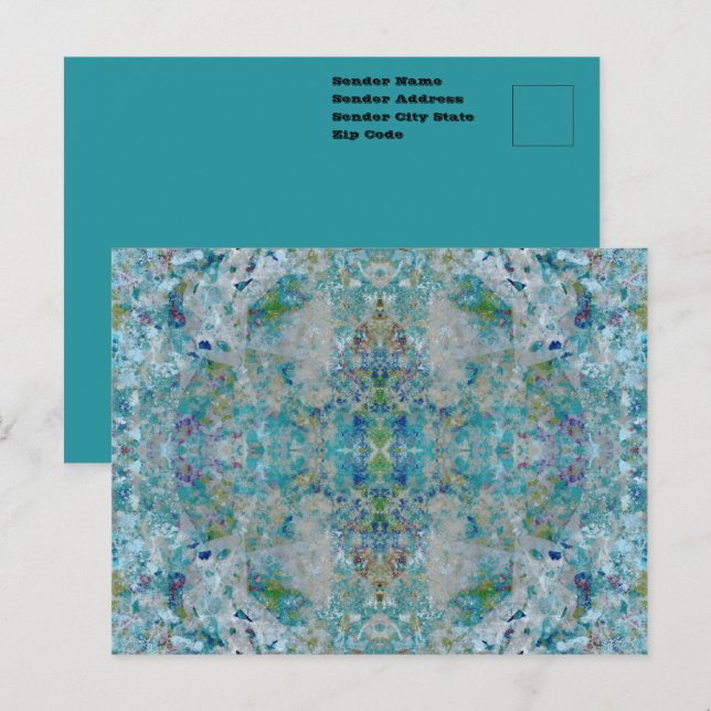 Einzigartiges, modernes Kunstdesign Postkarte (Vorne/Hinten)