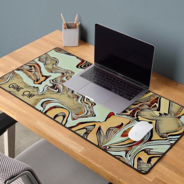Einzigartiges, modernes Spiel auf Abstraktem, farb Schreibtischunterlage (Modern Abstract Gamer Desk Mat)