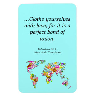 Einzigartiges, modernes Zitat der Blumenbibel Magnet