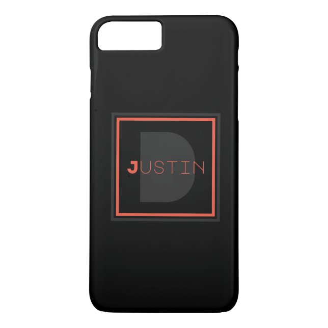 Einzigartiges Monogramm Case-Mate iPhone Hülle (Rückseite)