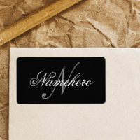 Einzigartiges Monogramm für Personalisierte Schwar