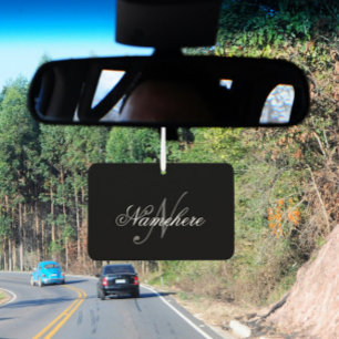 Einzigartiges Monogramm für Personalisierte Schwar Autolufterfrischer