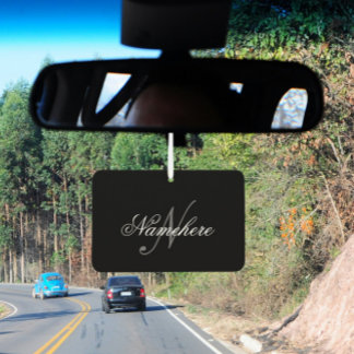 Einzigartiges Monogramm für Personalisierte Schwar Autolufterfrischer