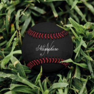 Einzigartiges Monogramm für Personalisierte Schwar Baseball