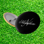 Einzigartiges Monogramm für Personalisierte Schwar Button<br><div class="desc">Personalisiertes Einzigartiges Monogramm-Design für jeden.</div>