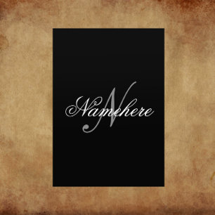 Einzigartiges Monogramm für Personalisierte Schwar Flyer