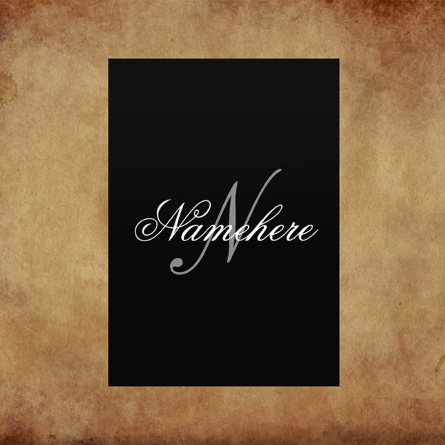 Einzigartiges Monogramm für Personalisierte Schwar Flyer (Von Creator hochgeladen)