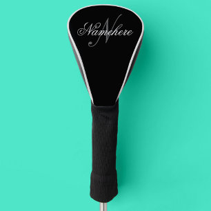 Einzigartiges Monogramm für Personalisierte Schwar Golf Headcover
