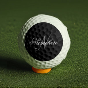 Einzigartiges Monogramm für Personalisierte Schwar Golfball