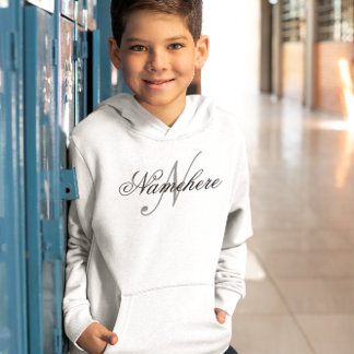 Einzigartiges Monogramm für Personalisierte Schwar Hoodie
