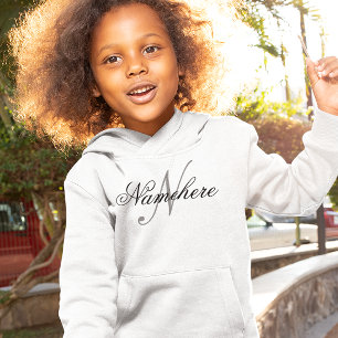 Einzigartiges Monogramm für Personalisierte Schwar Hoodie