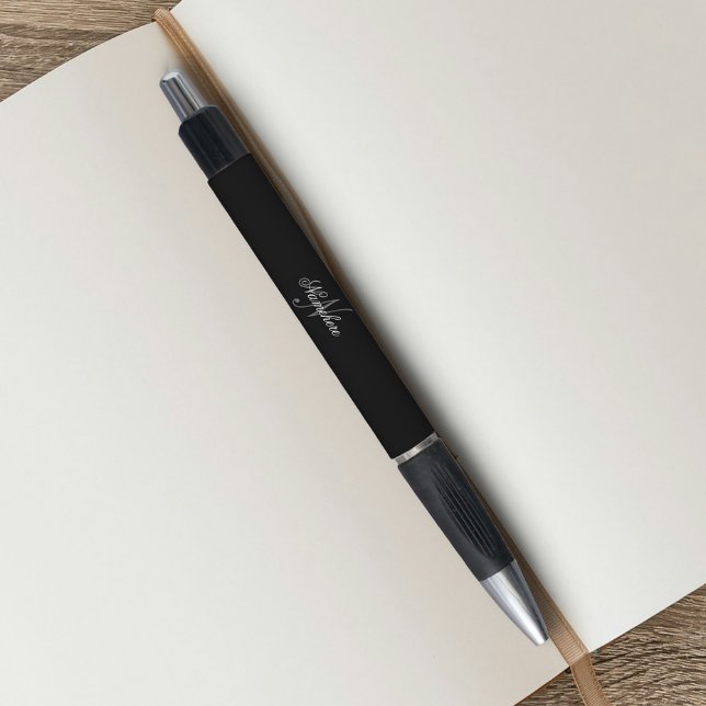 Einzigartiges Monogramm für Personalisierte Schwar Kugelschreiber (Von Creator hochgeladen)