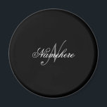 Einzigartiges Monogramm für Personalisierte Schwar Magnet<br><div class="desc">Personalisiertes Einzigartiges Monogramm-Design für jeden.</div>