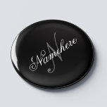 Einzigartiges Monogramm für Personalisierte Schwar Magnet<br><div class="desc">Personalisiertes Einzigartiges Monogramm-Design für jeden.</div>