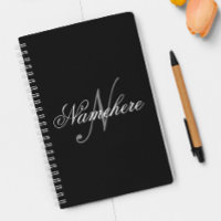 Einzigartiges Monogramm für Personalisierte Schwar