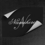 Einzigartiges Monogramm für Personalisierte Schwar Poster<br><div class="desc">Personalisiertes Einzigartiges Monogramm-Design für jeden.</div>