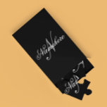 Einzigartiges Monogramm für Personalisierte Schwar Puzzle<br><div class="desc">Personalisiertes Einzigartiges Monogramm-Design für jeden.</div>