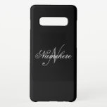 Einzigartiges Monogramm für Personalisierte Schwar Samsung Galaxy S10  Hülle<br><div class="desc">Personalisiertes Einzigartiges Monogramm-Design für jeden.</div>
