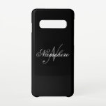Einzigartiges Monogramm für Personalisierte Schwar Samsung Galaxy S10 Hülle<br><div class="desc">Personalisiertes Einzigartiges Monogramm-Design für jeden.</div>