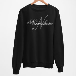 Einzigartiges Monogramm für Personalisierte Schwar Sweatshirt